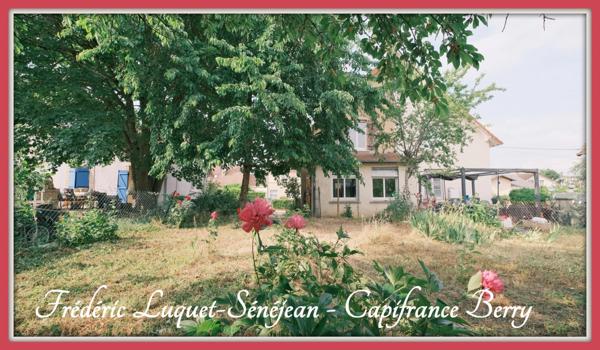 Maison avec jardin à vendre 4 pièces + grenier aménageable à SAINT FLORENT SUR CHER (18)