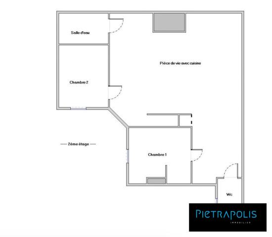 Place carnot - T3 de 79m2 avec une pièce de vie de 54m2
