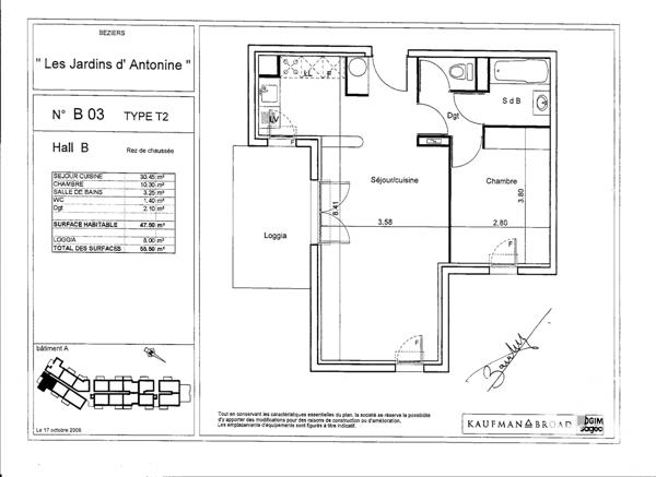 Appartement à vendre 2 pièces 48 m² Béziers