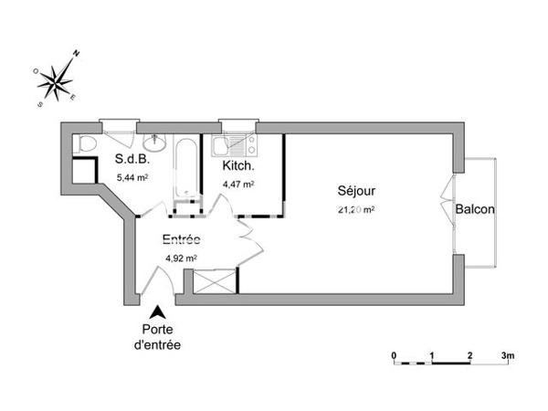 Location Studio 36.03 m² - 4 RUE DE LA BERGERIE Voisins Le Bretonneux 78960