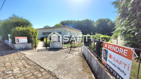 Pavillon INDIVIDUEL de 113m² habitable de PLAIN PIED très LUMINEUX avec SOUS SOL COMPLET et parcelle d'environ 1800m²