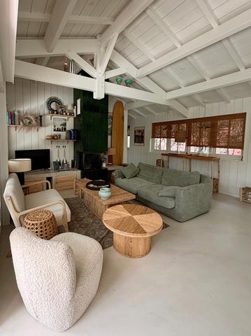 Cap Ferret, entre bassin et océan, ravissante villa bois, 4 chambres, 3 SB/SE, piscine chauffée, 3 cabanons, sur très belle parcelle végétalisée de 800m2