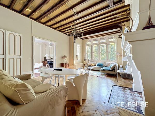 Ref. 1374 : Appartement T4 de caractère avec vue Bassin et jardin en Ville d’Hiver à Arcachon