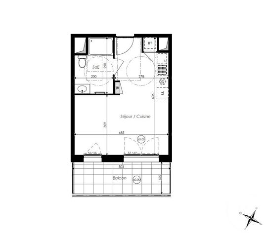 Appartement Studio à vendre  1 pièce - 27,84 m2 ST JEAN DE MONTS - 85