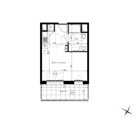 Appartement Studio à vendre  1 pièce - 27,84 m2 ST JEAN DE MONTS - 85