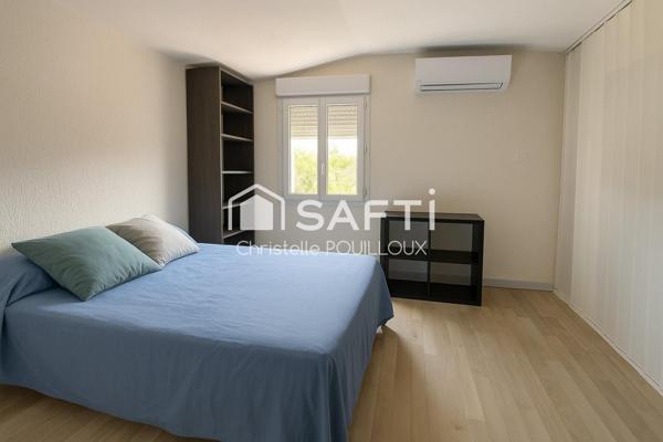 Maison de plain-pied, 4 chambres, véranda et piscine