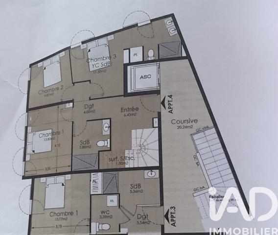 Appartement à vendre 4 pièces 101 m² Saint-Pierre