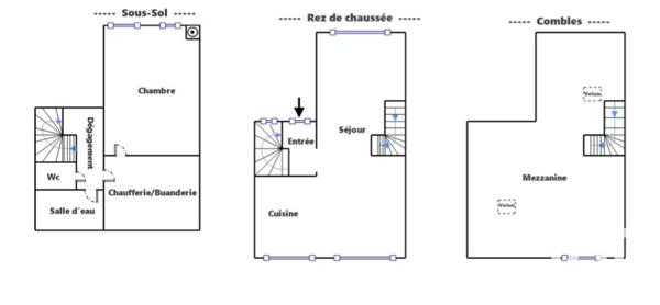 Maison à vendre 3 pièces 58 m² Le Bourget