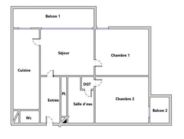 Appartement T3 Balcons Cave Parking Piscine Mérignac centre