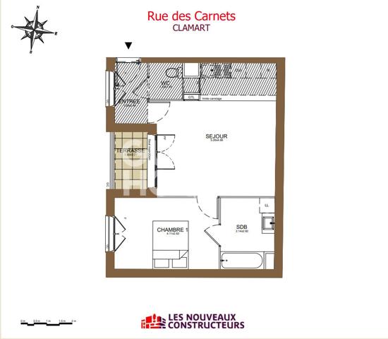 Appartement 2 pièces à louer à Clamart - Quartier Jardin Parisien