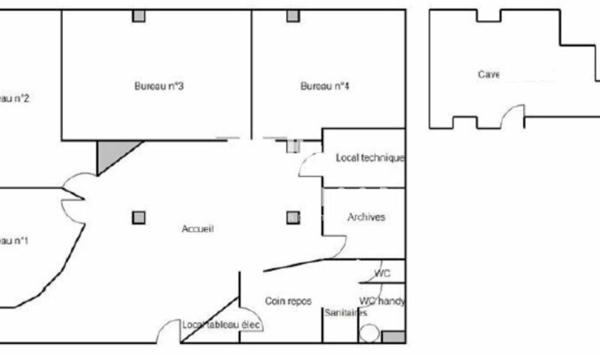 A VENDRE OU A LOUER : BUREAUX DE 154,21 M² AVEC CAVE - PALAIS DE JUSTICE LE MANS