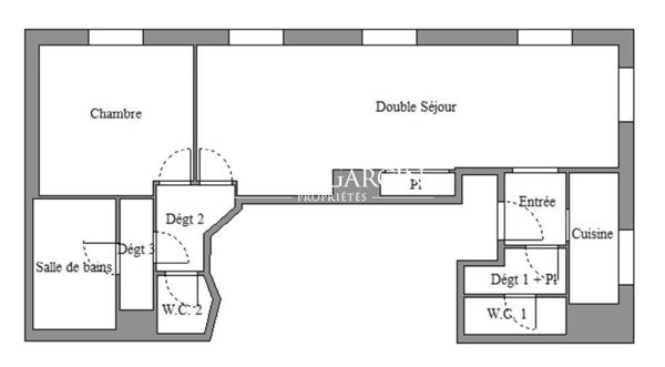 A vendre - appartement - 60 m² - Paris - 75007 -  Saint Thomas d'Aquin