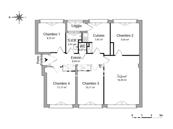 Location Appartement 5 pièces 77.63 m² - 4 RUE HIPPOLYTE MULLER Grenoble 38100