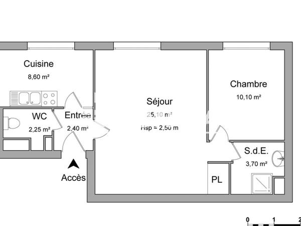 Location Appartement meublé 2 pièces 52.15 m² - 8 RUE GAZ DU MIDI Marseille 13008