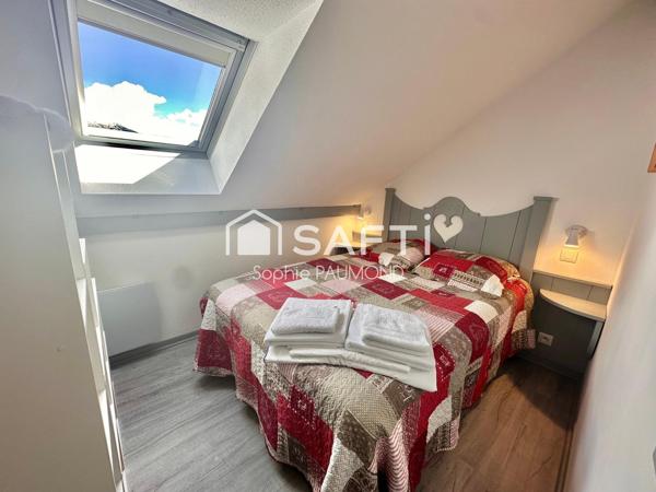Duplex rénové, terrasse, vue pistes de ski