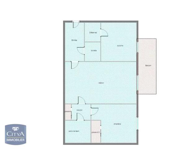 Appartement à louer 2 pièces 47.9m²