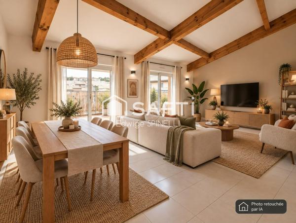 Appartement 5 pièces – 101 m² – Dernier étage avec terrasse – Vue Tour Magne