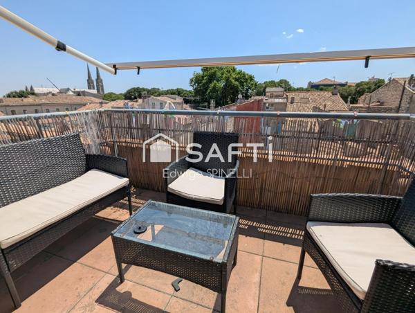 Appartement 5 pièces – 101 m² – Dernier étage avec terrasse – Vue Tour Magne