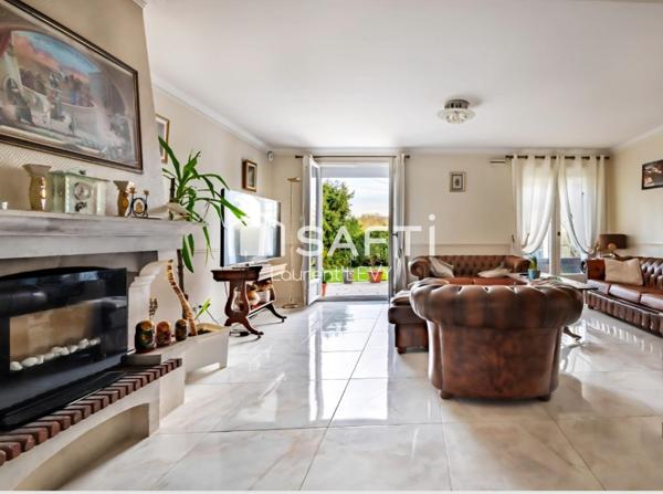 Maison 6 p, 4 chambres, terrasse, jardin, garage