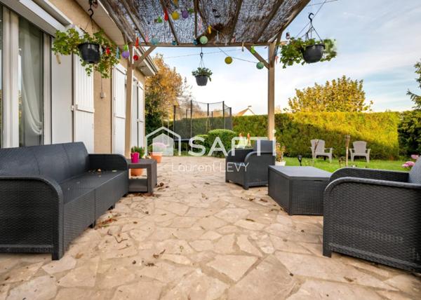 Maison 6 p, 4 chambres, terrasse, jardin, garage