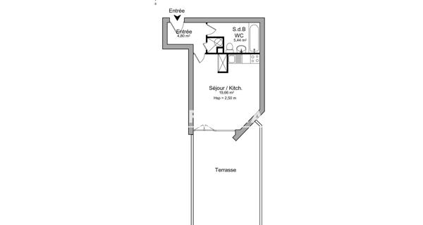Location Studio 29.9 m² - Saint-julien-en-genevois 74160