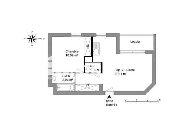 Location Appartement 2 pièces 35.83 m² - BD CONSULS DE MER/ RUE L OUVERTURE Montpellier 34070
