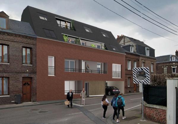 appartement T4 neuf à vendre ROUEN Jardin des Plantes, surface hab 79.80 m2 + loggia 5.40 m2 + parking ext.