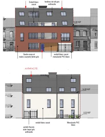 appartement T4 neuf à vendre ROUEN Jardin des Plantes, surface hab 79.80 m2 + loggia 5.40 m2 + parking ext.