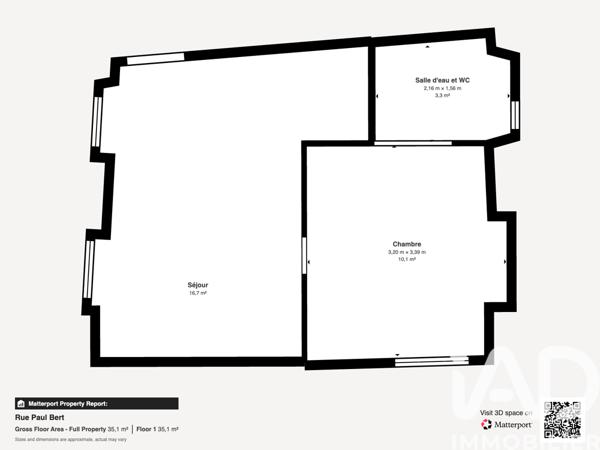 Appartement à vendre 2 pièces 28,8 m² Auxerre