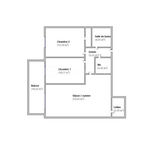 Appartement de 64,54 m²