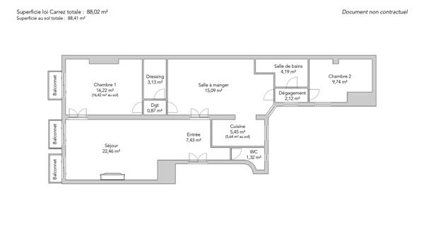 Appartement Paris 10e - RUE DE LANCRY