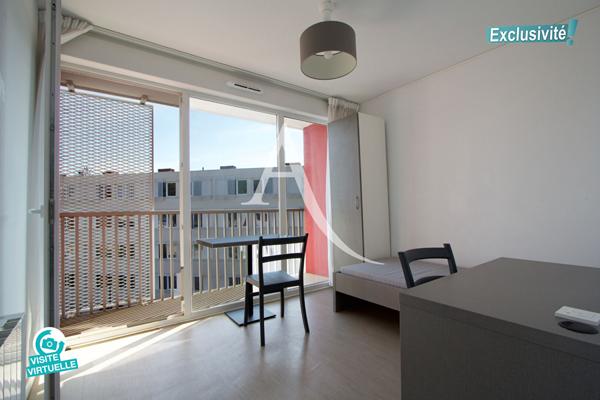 MONTPELLIER - RÉSIDENCE ÉTUDIANTE RÉNOVÉE EN 2016 - QUARTIER VERT-BOIS - T1 - 28,44 M2 CARREZ -1 CHAMBRE - 1 BALCON 3M2.