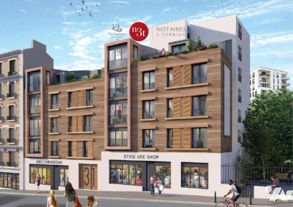 Paris 20ᵉ – T5 aux 3è et 4è étage d'une résidence immobilier neuf à deux pas du Parc de Belleville