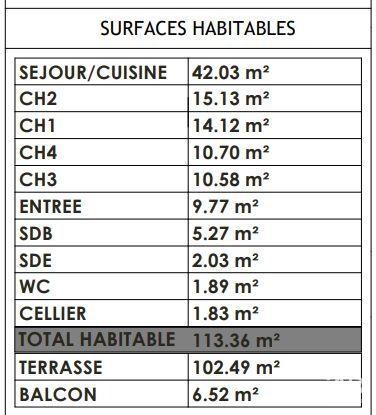 Appartement à vendre 5 pièces 113 m² Rennes