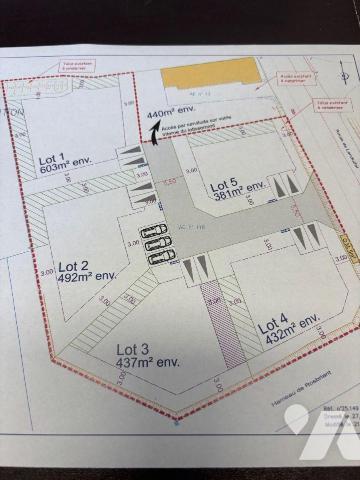 Terrains à Bâtir:
- Lot N° 1 Contenance 603 m² pour 89 500  euros Net Vendeur
-Lot N° 2 Conte...