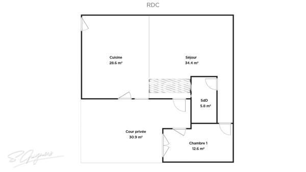 Maison 2 pièces - 60 m² Exclusivité efficity