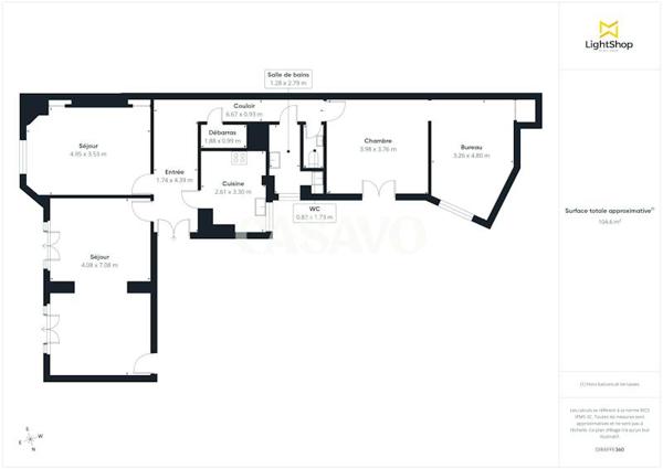 Vente Appartement 5 pièces de 104m² - 75013 Paris 13e