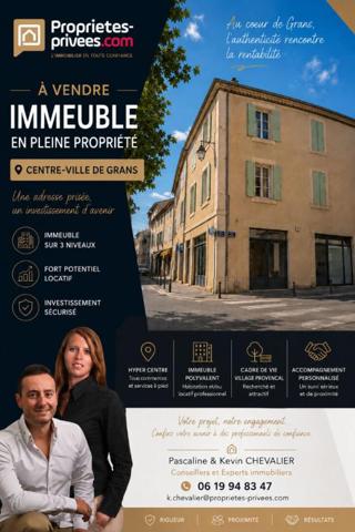 Pleine Propriété Immeuble Mixte Prêt à Exploiter  Grans Centre ville