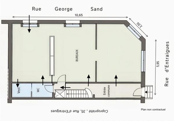 Bureaux à louer d'environ 60 m² – Hypercentre de Tours (37)