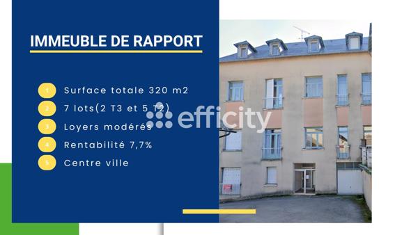 Immeuble 16 pièces - 320 m² Exclusivité efficity