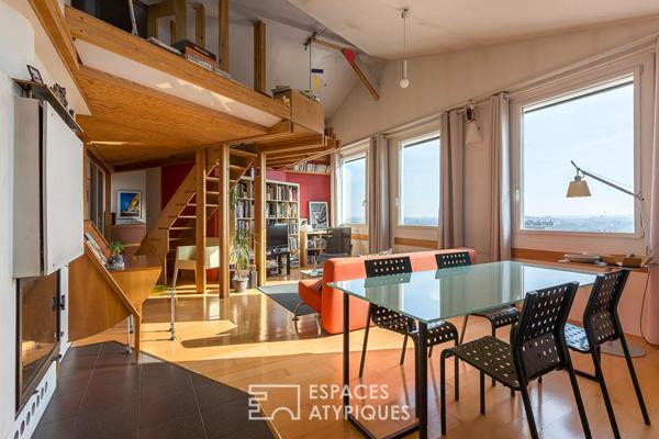 Appartement duplex avec vue sur Lyon