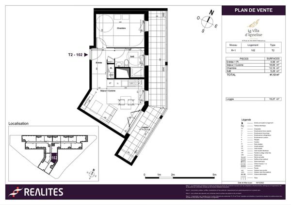 Appartement Neuf - 32 Rue de Vitré CHATEAUBOURG - 2 pièce(s) 41.12 m2,  
Chateaubourg 35220
