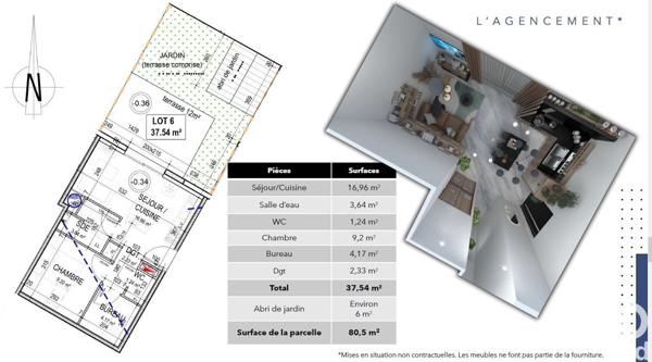 Maison 2 pièces de 38 m² à Bretignolles-sur-Mer (85470)