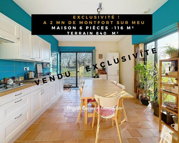Maison de charme 7 pièces, 116 m2, sans travaux, aux portes de Montfort