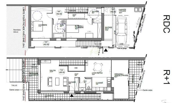 Nouveau, à 5min de Magny, beau terrain à bâtir de 400m² avec projet accordé d'une maison de 152m²
