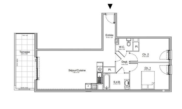 Appartement 3 pièces de 67 m² à Saint-Laurent-du-Var (06700)
