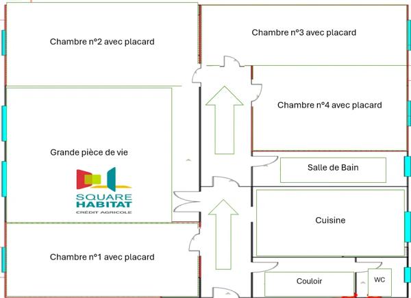 Immeuble à vendre 379.9m² Bertincourt (62124)
