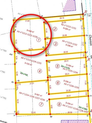 Terrain viabilisé de 499 m² à vendre à Blain (44130)