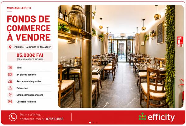 Fonds De Commerce
        
        - 40 m² 85 000 € *