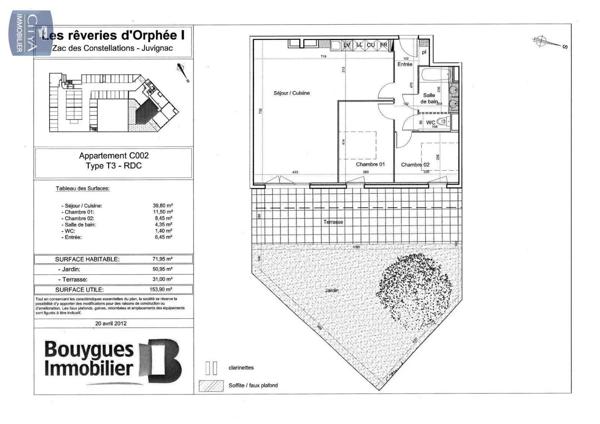 Appartement à louer 3 pièces 71.95m² Juvignac (34990)